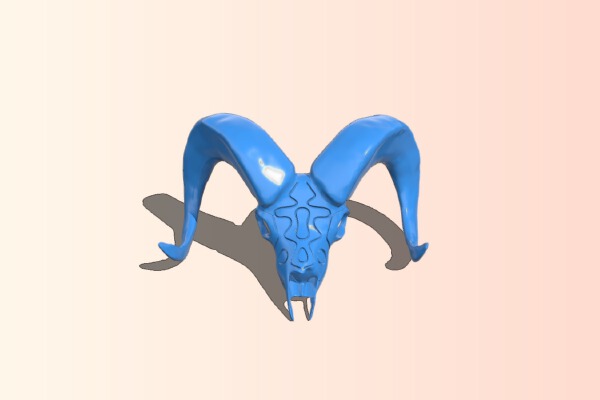 Ornate Mountain Sheep Ram Skull | 3d print model