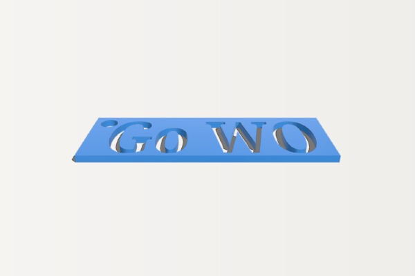 GO WO Keychain! | 3d print model