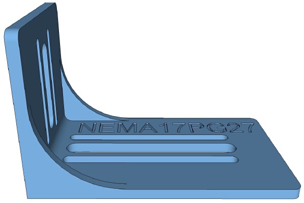 Focuser Bracket for NEMA17-PG27 for Crayford type focuser | 3d print model
