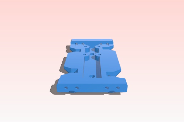 Gen 7 center skid adapter for Bomber RC truck Frame | 3d print model