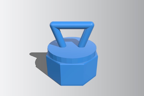 25 lb Kettle weight (fill with pennies) | 3d print model