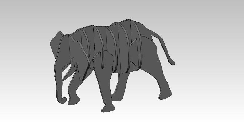 Elephants Puzzle | 3d print model