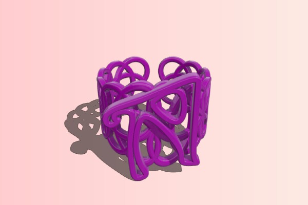 Personalised (A) Celtic Knot Ring 4-Leaf | 3d print model