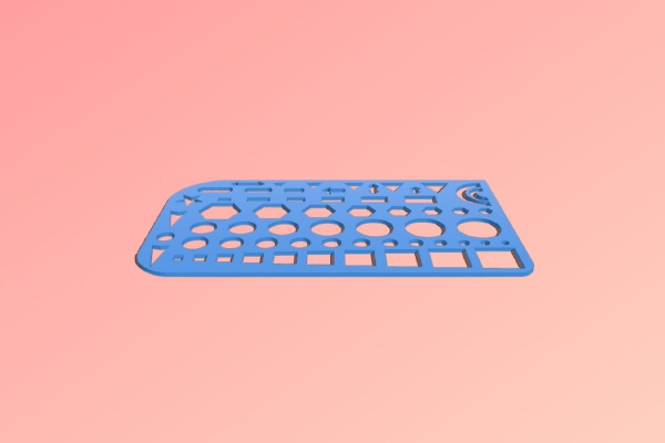 Règle normographe | 3d print model