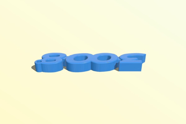 3008 Keychain | 3d print model