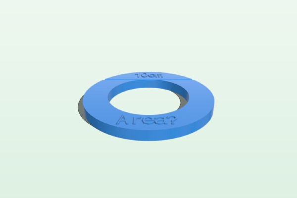 Ring Area From A Chord | 3d print model