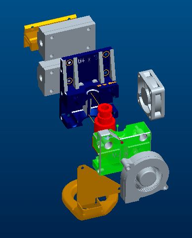 E3D distal extruder for prusa i3