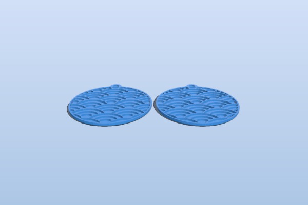 Art deco earrings | 3d print model
