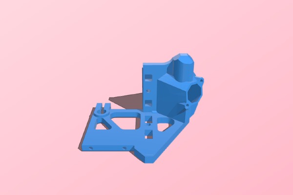 Extended Extruder Carriage with 8mm Rod Clamp (Printrbot Simple Add-On) | 3d print model