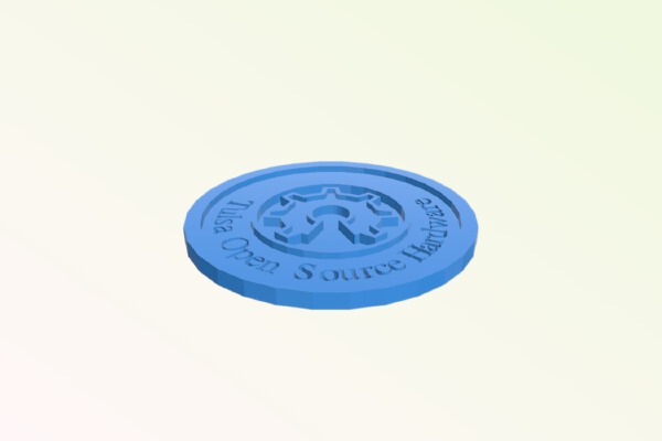 Tulsa Open Source Hardware Coaster | 3d print model