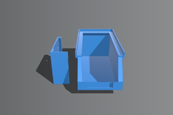 Stackable Box with Wall mount | 3d print model