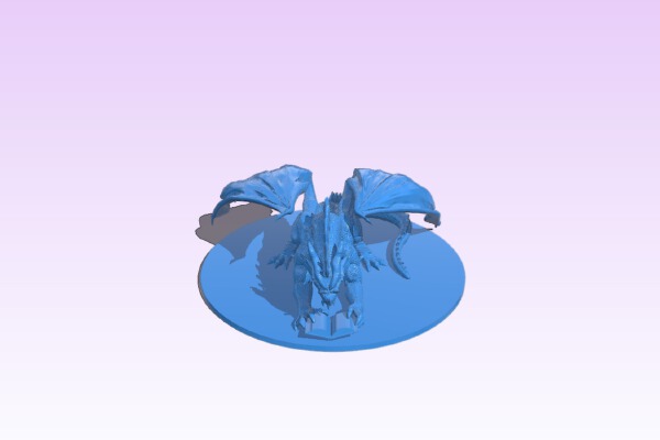 Red dragon reading a book | 3d print model