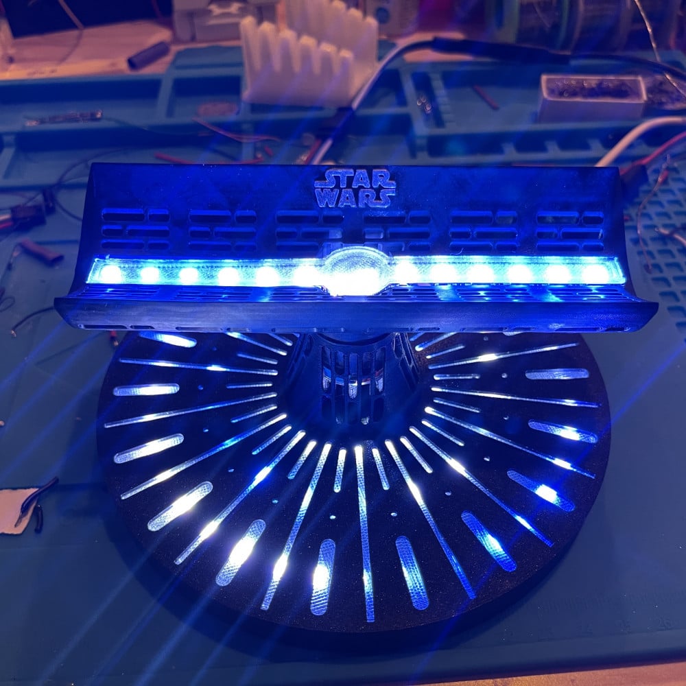 Lightsaber stand with LEDs