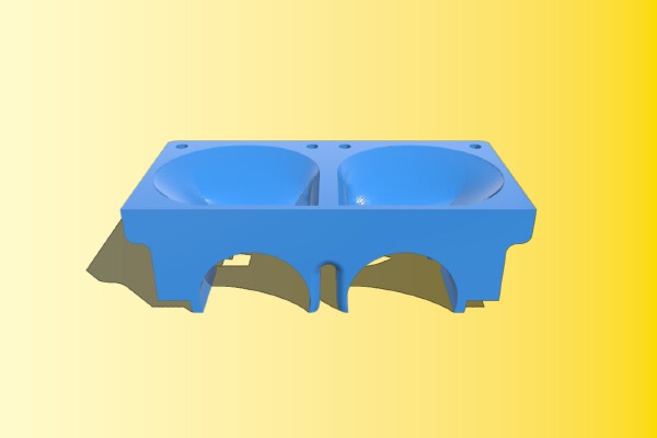 	E3D V6 Mount with Fan for CTC _ Flashforge _ Replicator - 40*40*20mm Fan Compatible | 3d print model