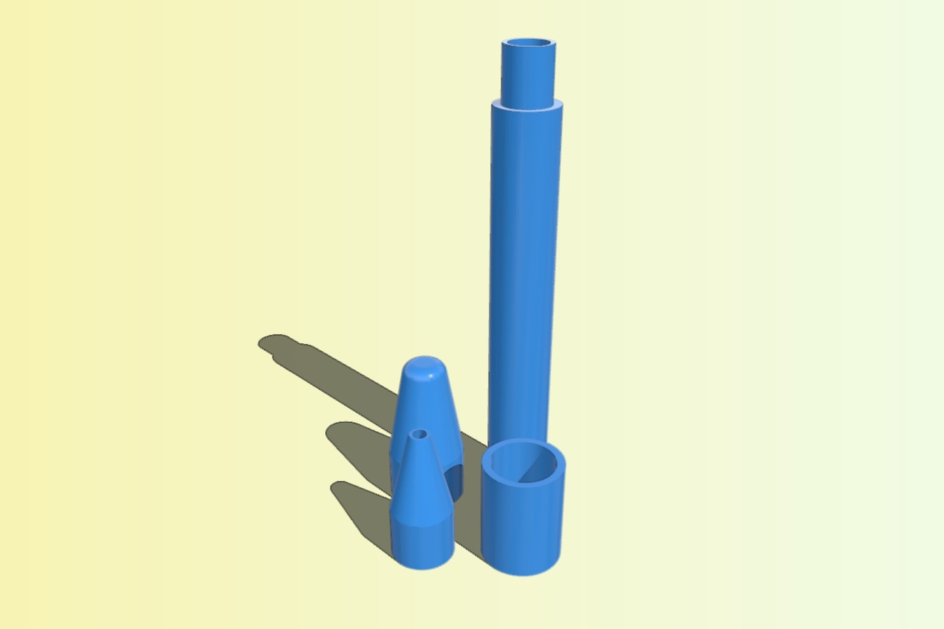 Pen body for PaperMate gel refill, with cap
