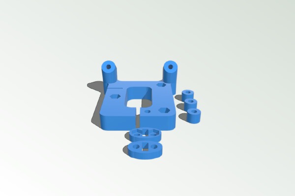 Magball Carriages for Kossel printer with 2020 extrusions | 3d print model