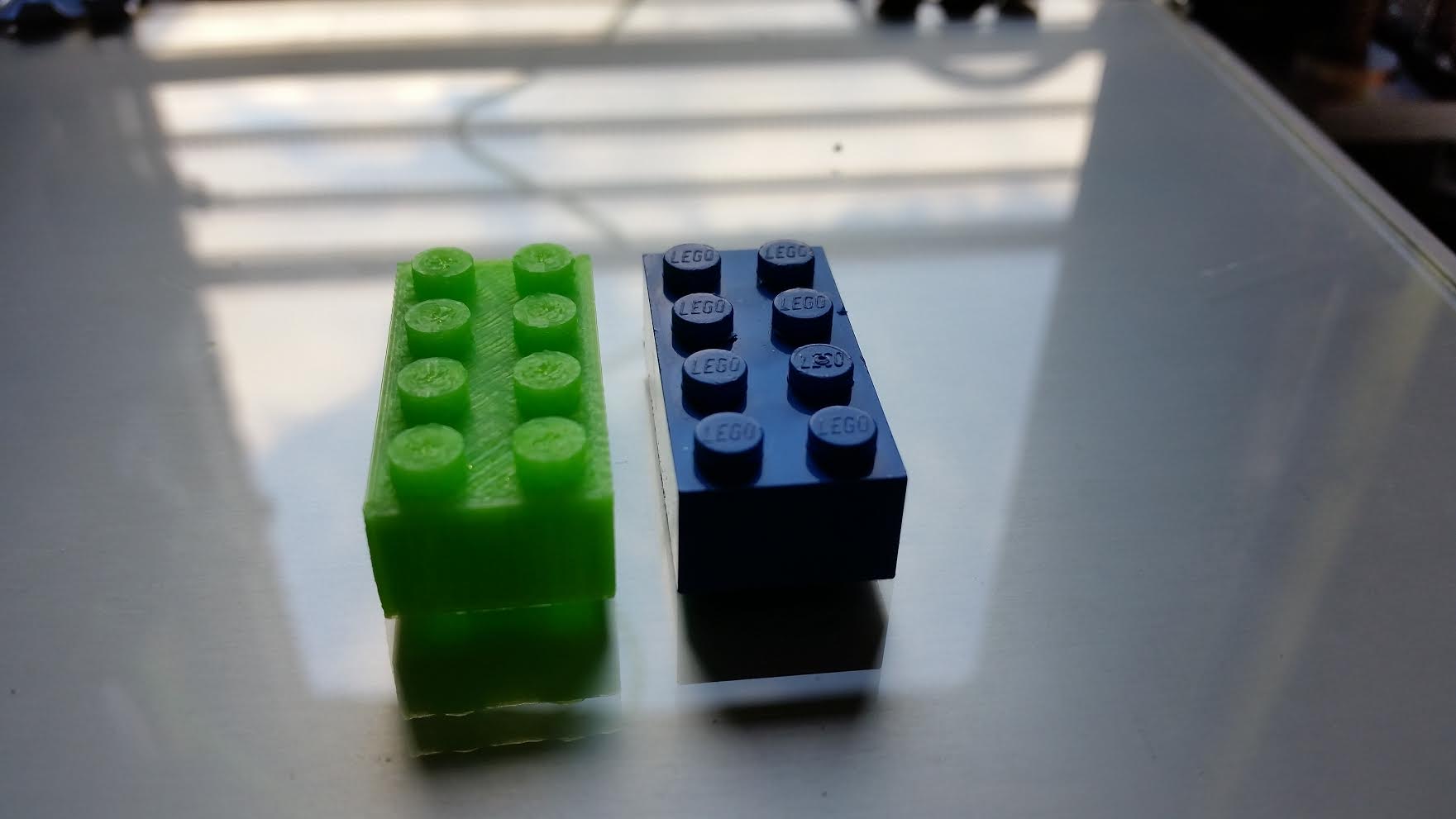My first openscad test making a 4x2 lego brick