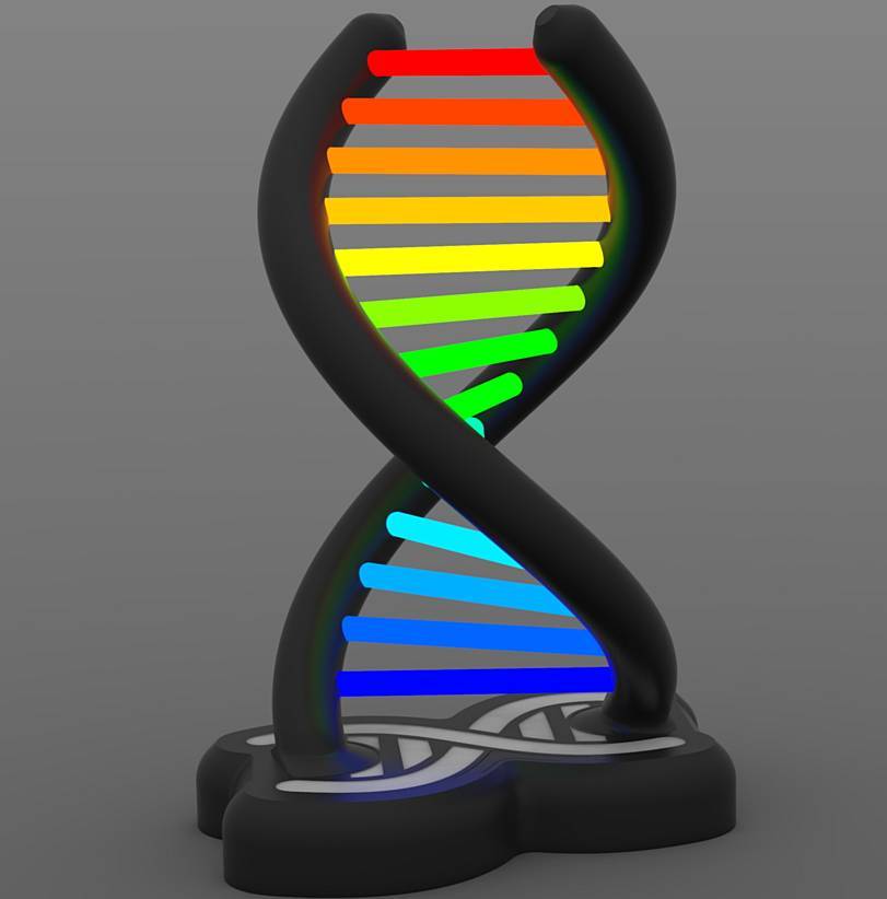 RGB DOUBLE HELIX LAMP - easyprint (diffusors needs very slow print)