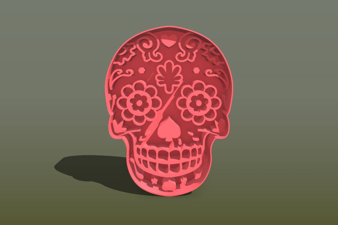 Mexican skull cookie cutter | 3d print model