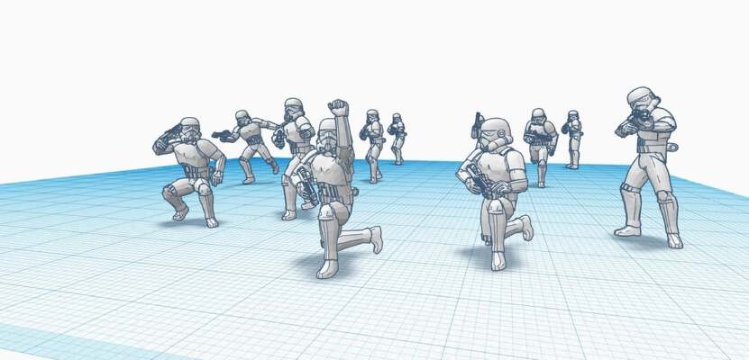 Stormtrooper Battle poses; Pack 1 | 3d print model