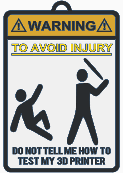 Warning Sign 3D Printer Test (Bat Version)