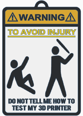 Warning Sign 3D Printer Test (Bat Version) | 3d print model