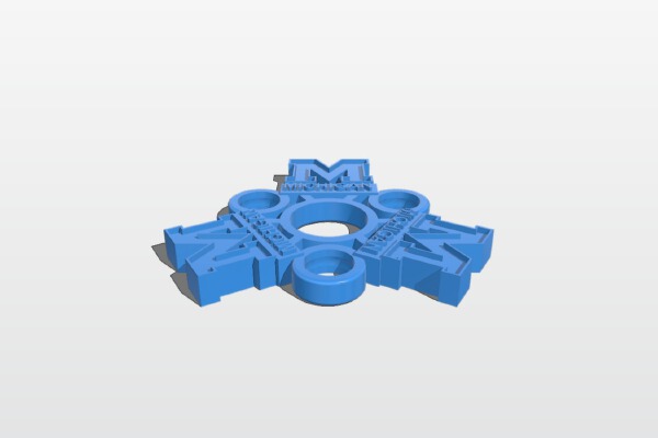 Michigan Fidget Spinner - Wingnut2k | 3d print model