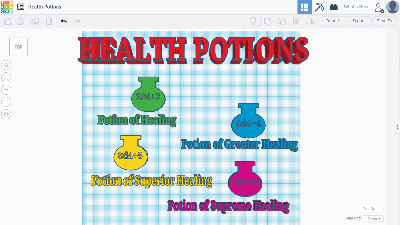 Health Potion Tokens