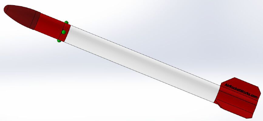 LED Air Rocket Adapter | 3d print model