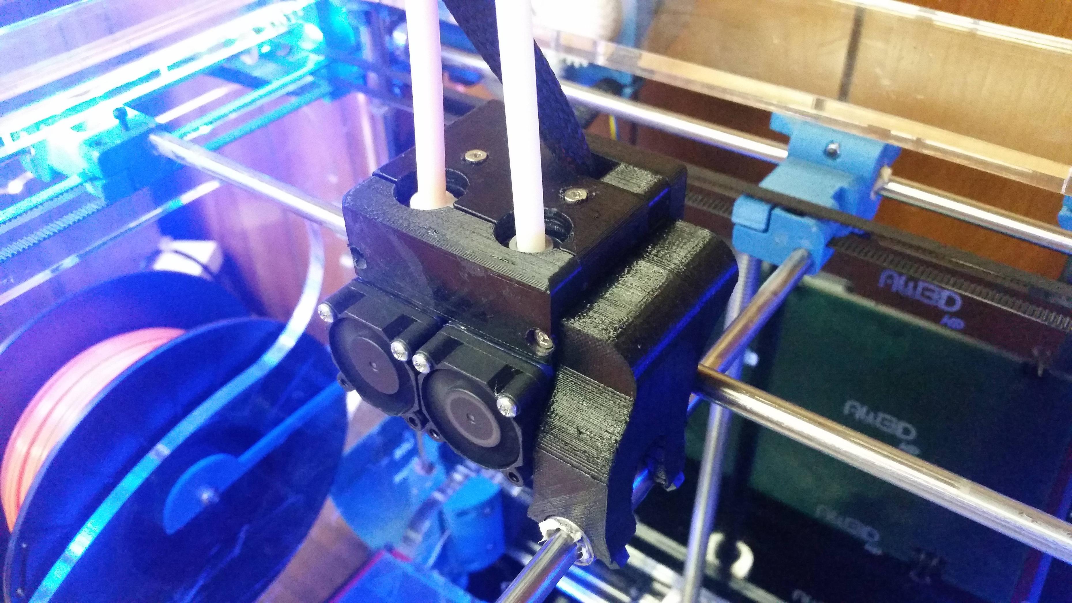 HOTEND MOUNT for Airwolf HD2x... Convert to E3D v6 + Volcano
