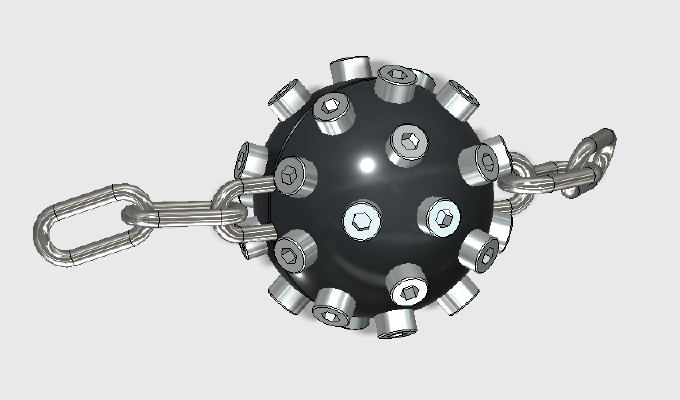 Ball gag 42mm with  socket screws | 3d print model