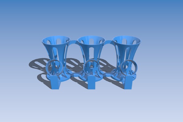 Sodastream Crystal Triple Bottle Stand | 3d print model