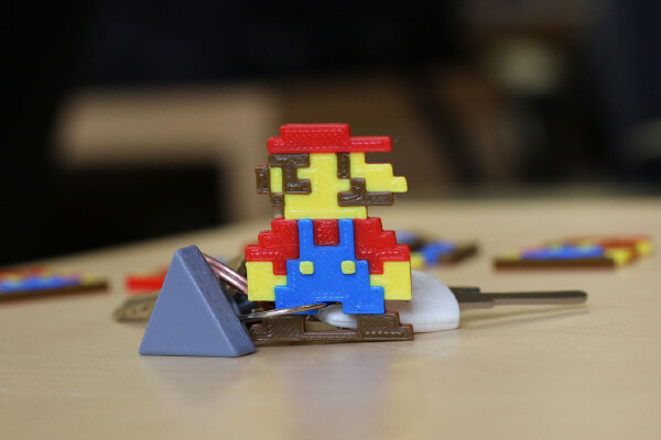 Multi-Color Mario Keychain | 3d print model