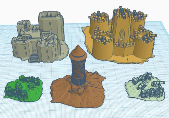 Fantasy Naval Fortifications | 3d print model