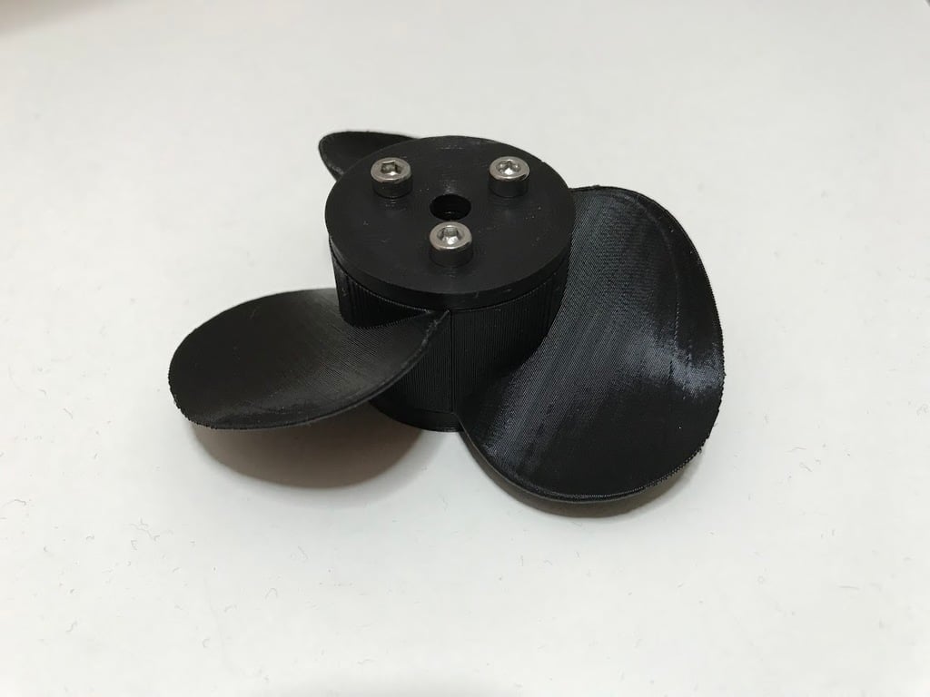 Modular boat propeller designed for 3D printing 80mm diameter