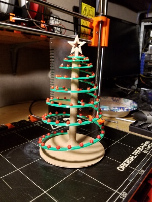 Spiral Christmas Tree with Ornaments! | 3d print model