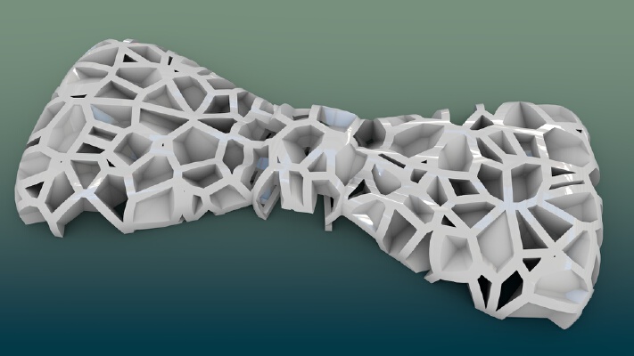 Voronoi Bow Tie | 3d print model