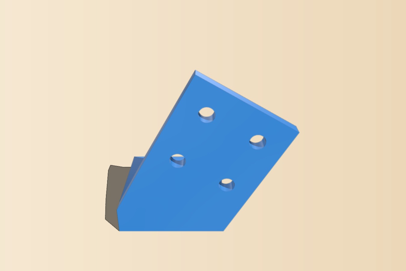 A10 A10M Angled LCD Mount Bracket custom angle (parametric _ customizable)