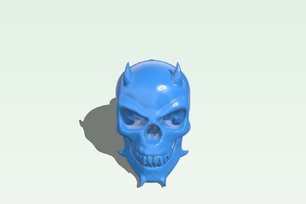 Satanic skull keychain | 3d print model
