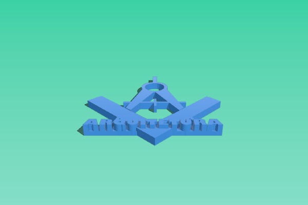 Chaveiro Curso de Arquitetura | 3d print model
