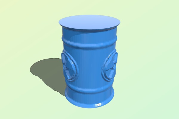 Radioactive waste barrel | 3d print model
