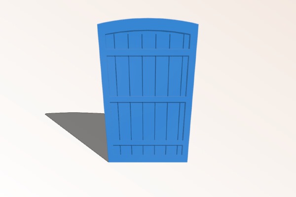 Fence gate - Plans for a redwood gate | 3d print model