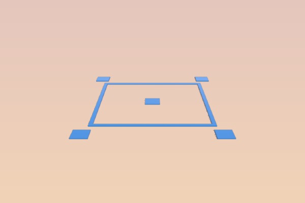 Monoprice Select Mini bed level print | 3d print model
