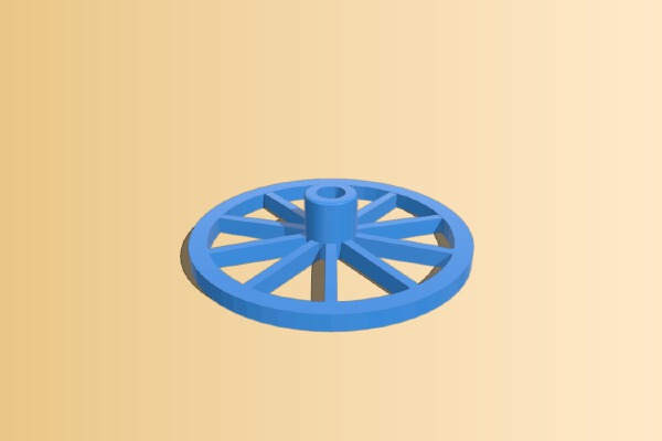 Wagon wheels for 1988 Playmobil cannon and limber (nr 3729) | 3d print model