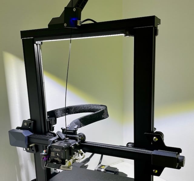 Ender-3 S1 Stealth Light Bar - Easy to print and do mod.  *new version 1.03 link in notes