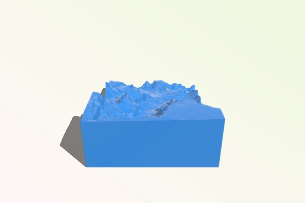 Grand Canyon - Bright Angel Point | Terrain Map | 3d print model