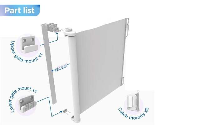 Retractable Baby Gate Hardware | 3d print model