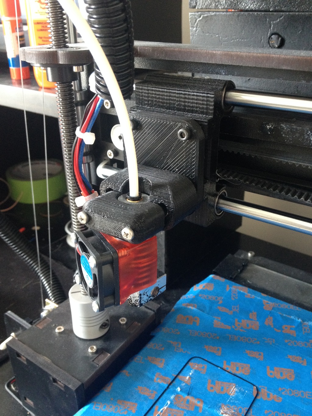 QUBD twoUP bowden e3d lite6 hotend mount