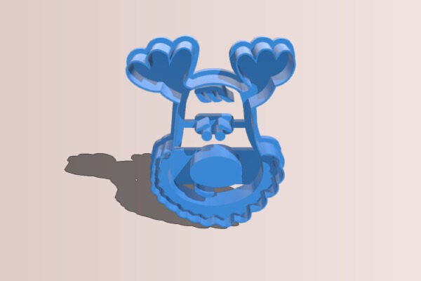 Rudolph the Reindeer Cookie Cutter | 3d print model