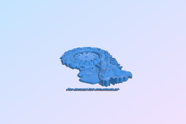 Wolf wall clock | 3d print model